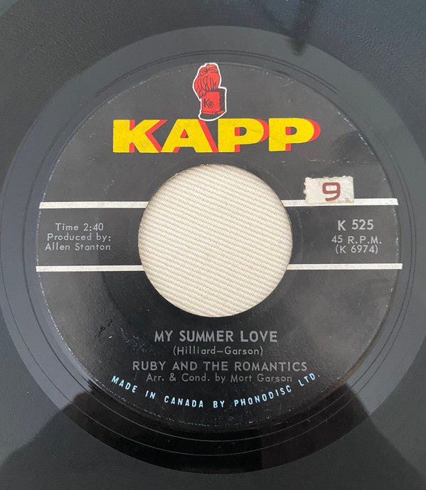 Ruby And The Romantics : Sweet Love And Sweet Forgiveness / My Summer Love (7", Single)