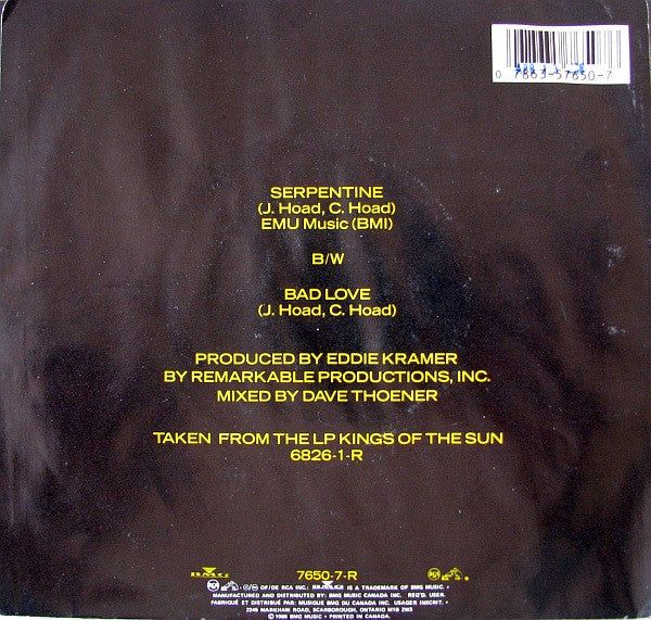 Kings Of The Sun : Serpentine (7", Single)