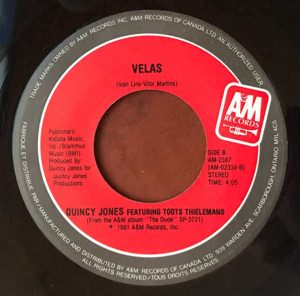 Quincy Jones Featuring James Ingram : One Hundred Ways (7")