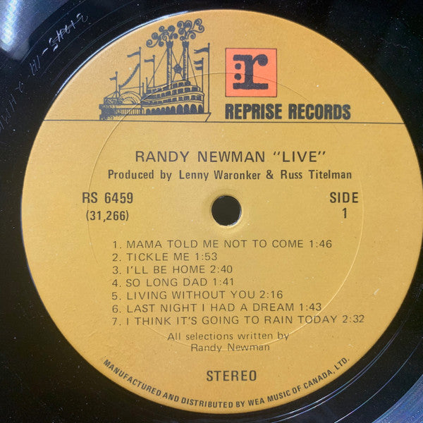 Randy Newman : Live (LP, Album, RE)