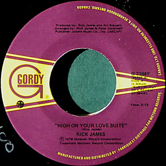 Rick James : High On Your Love Suite (7")