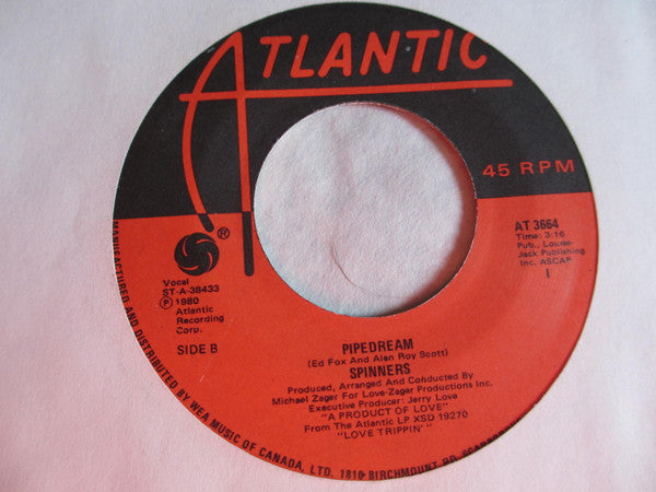 Spinners : (Medley) Cupid - I Loved You For A Long Time / Pipedream (7")