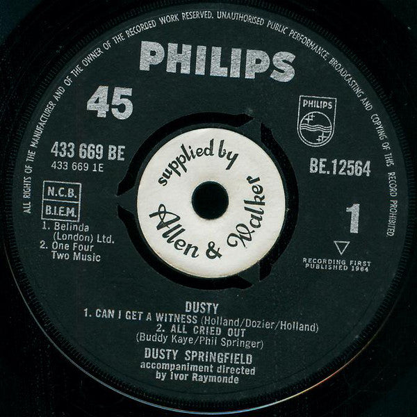 Dusty Springfield : Dusty (7", EP)