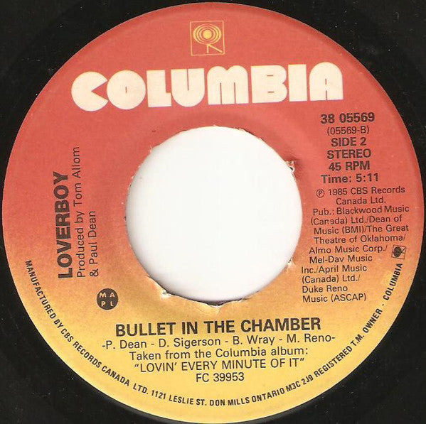 Loverboy : Lovin' Every Minute Of It (7", Single)