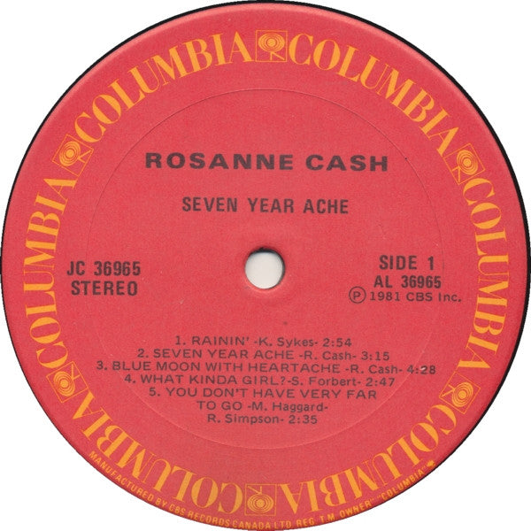 Rosanne Cash : Seven Year Ache (LP, Album)