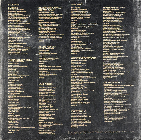 Eric Carmen : Eric Carmen (LP, Album)