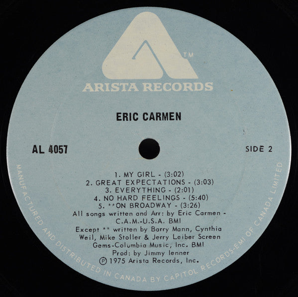 Eric Carmen : Eric Carmen (LP, Album)