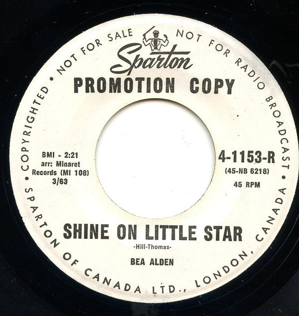 Bea Alden : Shine On Little Star (7", Promo)