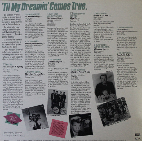 Various : 'Til My Dreamin' Comes True - West Coast Rock 1958-1964 (LP, Comp)