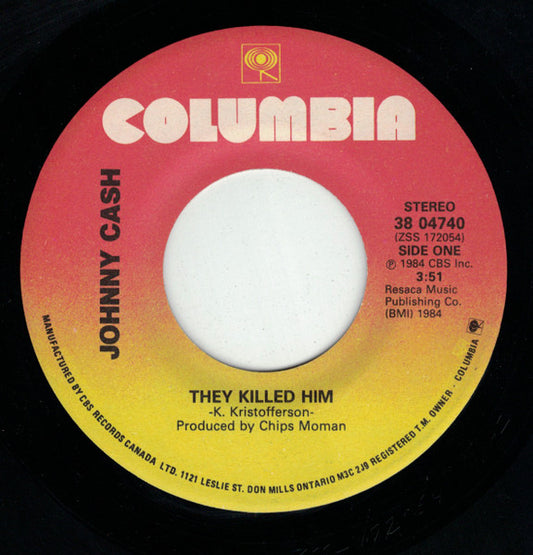 Johnny Cash With The Carter Family : They Killed Him / The Three Bells (7", Single)