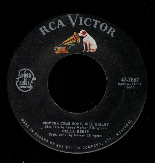 Della Reese : Won'cha Come Home, Bill Bailey / The Touch Of Your Lips (7", Single)