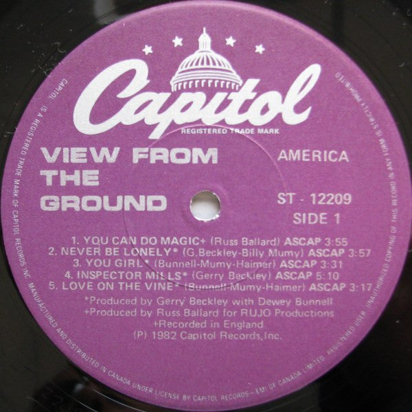 America (2) : View From The Ground (LP, Album)
