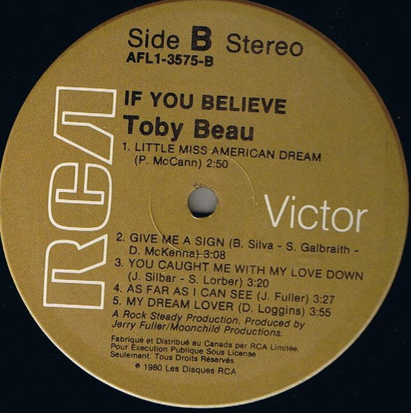 Toby Beau : If You Believe (LP, Album)