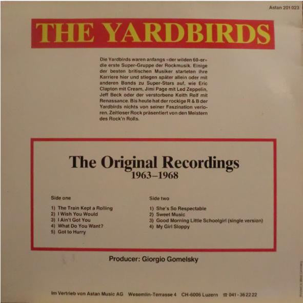 The Yardbirds : The Original Recordings 1963-1968 (LP, Comp)