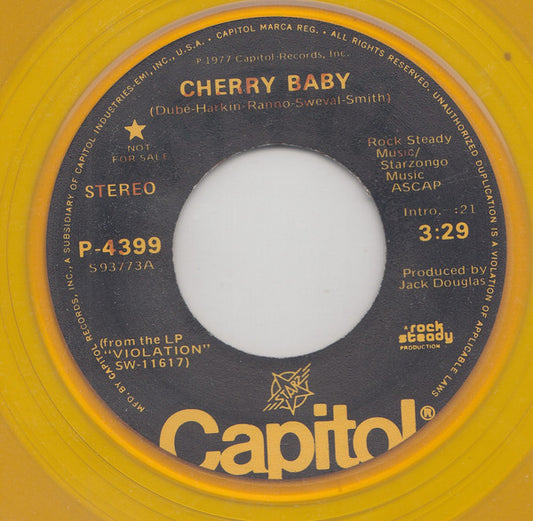 Starz (2) : Cherry Baby (7", Single, Promo, Yel)