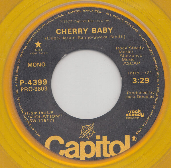 Starz (2) : Cherry Baby (7", Single, Promo, Yel)