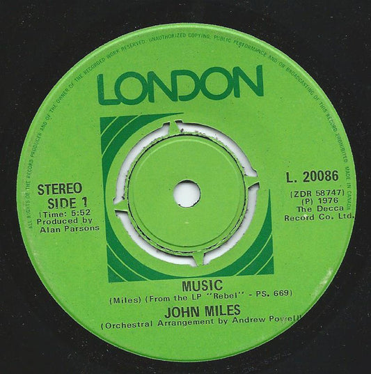 John Miles : Music (7")