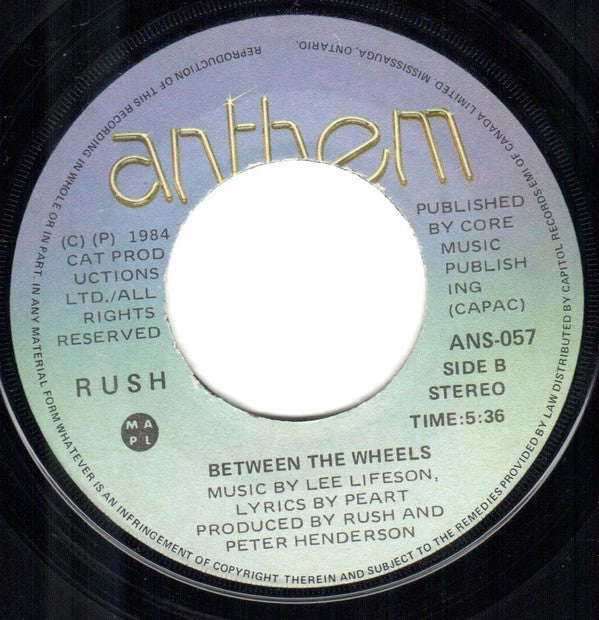 Rush : Distant Early Warning (7", Single)
