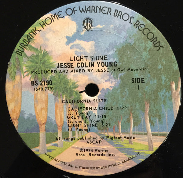 Jesse Colin Young : Light Shine (LP, Album)