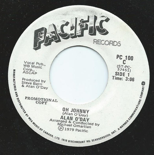 Alan O'Day : Oh Johnny (7", Promo)