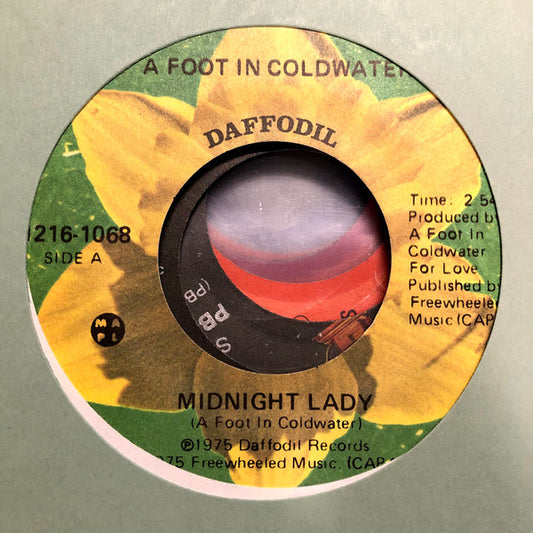 A Foot In Coldwater : Midnight Lady (7", Single)