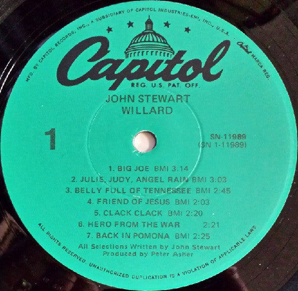 John Stewart (2) : Willard (LP, Album, RE)