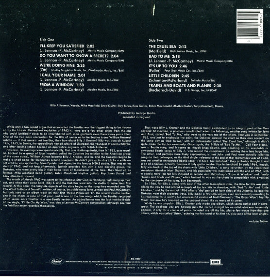 Billy J. Kramer With The Dakotas* : The Best Of Billy J. Kramer With The Dakotas (LP, Comp)