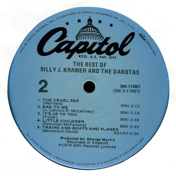 Billy J. Kramer With The Dakotas* : The Best Of Billy J. Kramer With The Dakotas (LP, Comp)