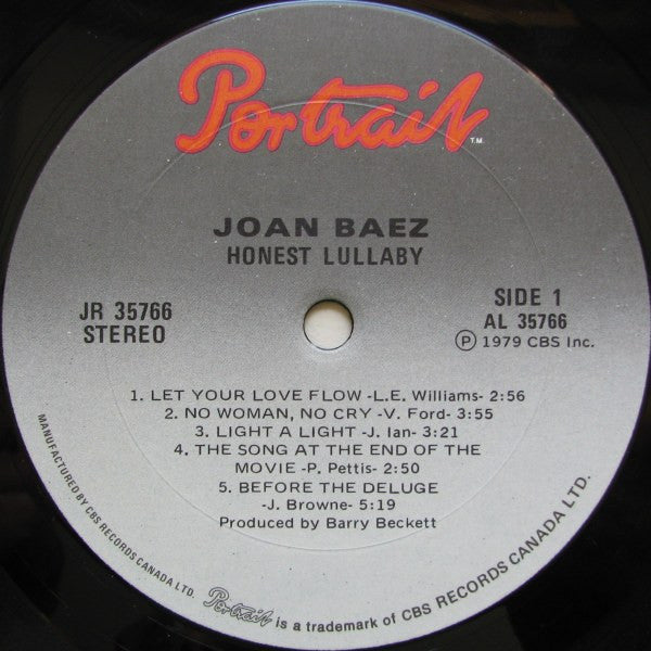Joan Baez : Honest Lullaby (LP, Album)