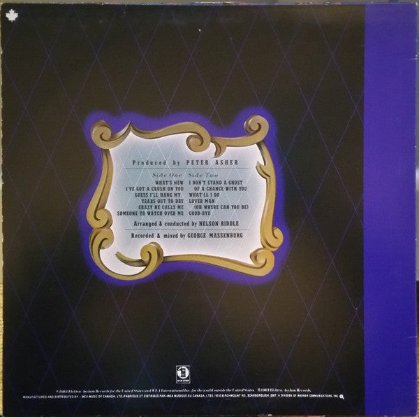 Linda Ronstadt & Nelson Riddle And His Orchestra : What's New (LP, Album)