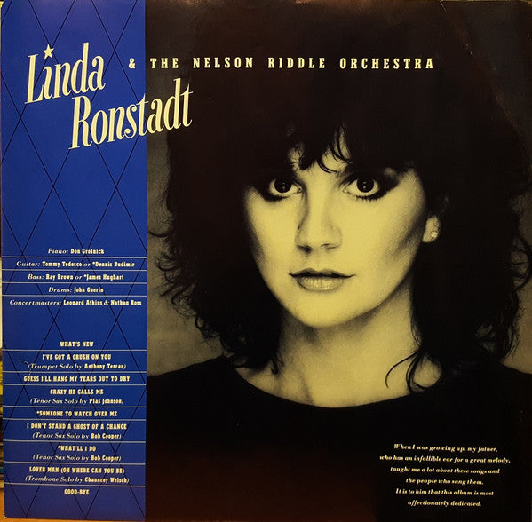 Linda Ronstadt & The Nelson Riddle Orchestra* : What's New (LP, Album)