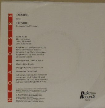 Neo A4 : Desire (7", Single)