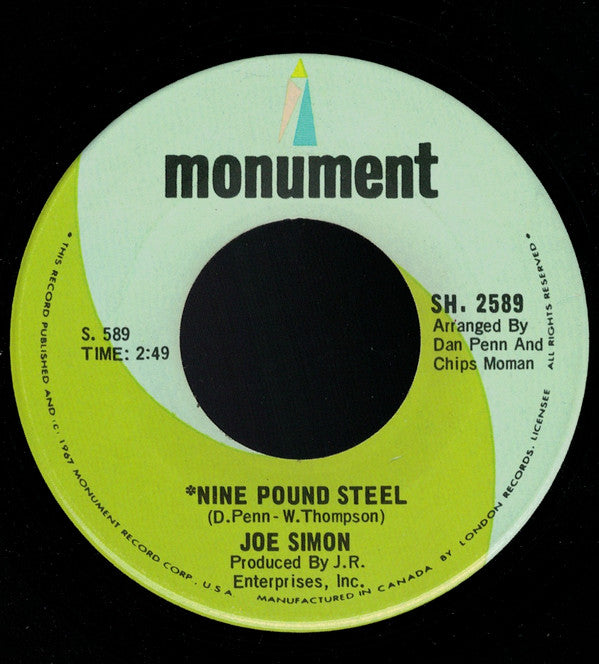 Joe Simon : Nine Pound Steel / The Girl's Alright With Me (7", Single)