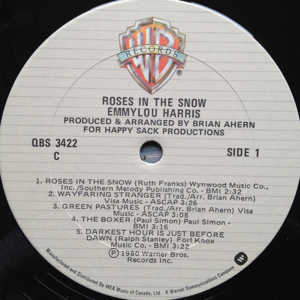 Emmylou Harris : Roses In The Snow (LP, Album)