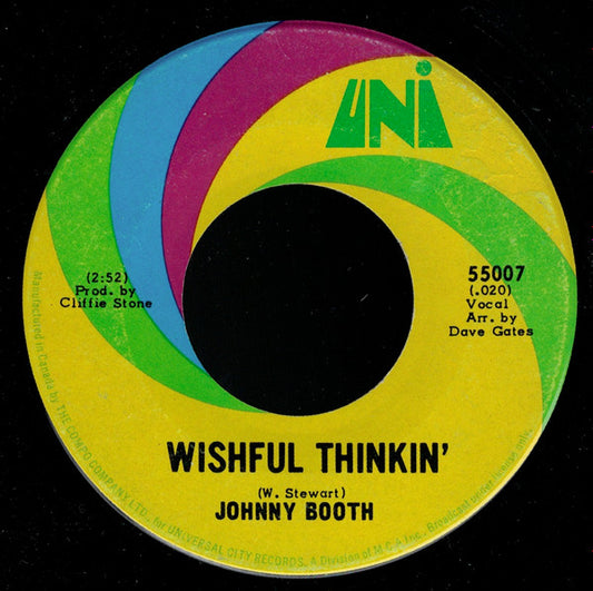 Johnny Booth : Wishful Thinkin' (7", Single)