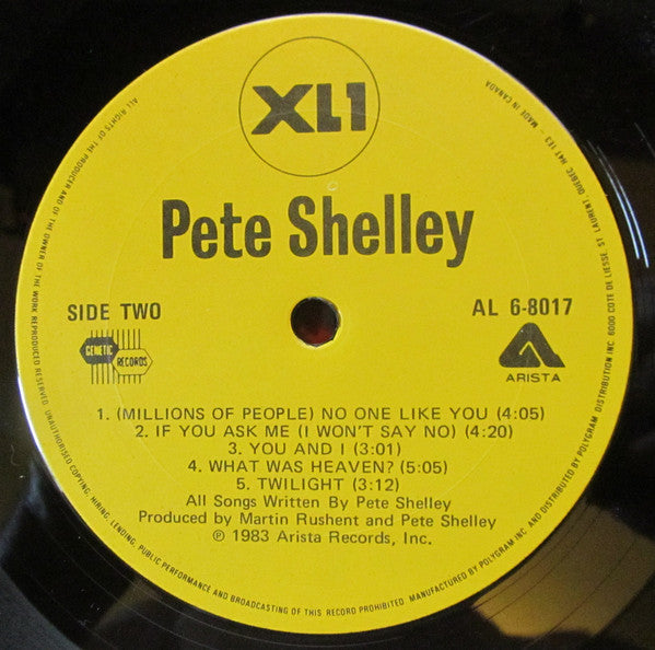 Pete Shelley : XL-1 (LP, Album)