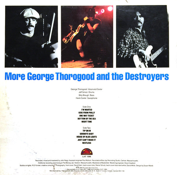 George Thorogood And The Destroyers* : More George Thorogood And The Destroyers (LP, Album)