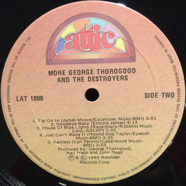 George Thorogood And The Destroyers* : More George Thorogood And The Destroyers (LP, Album)