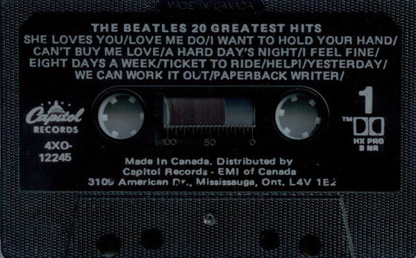 The Beatles : 20 Greatest Hits (Cass, Comp, RE, Dol)