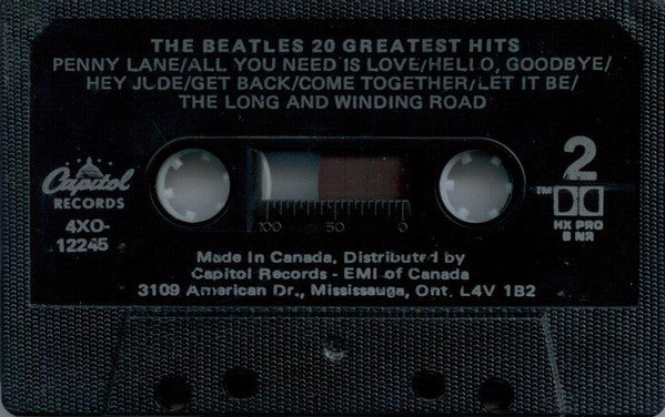 The Beatles : 20 Greatest Hits (Cass, Comp, RE, Dol)