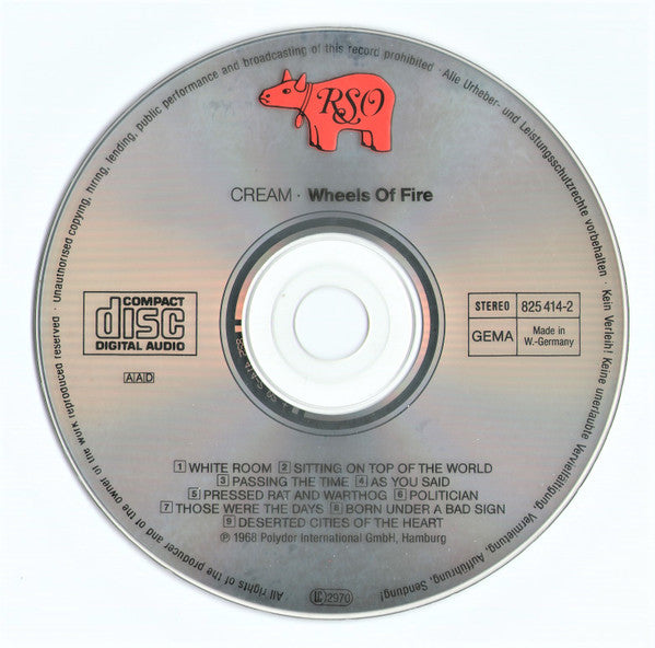 Cream (2) : Wheels Of Fire (2xCD, Album, RE)
