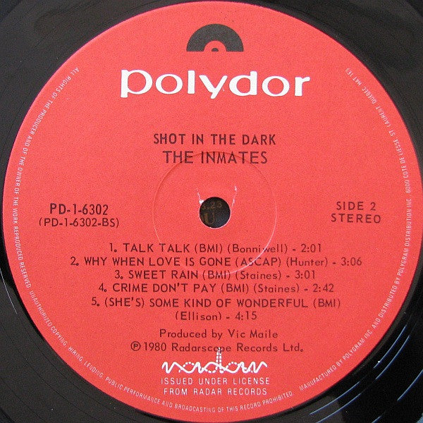 The Inmates (2) : Shot In The Dark (LP, Album)