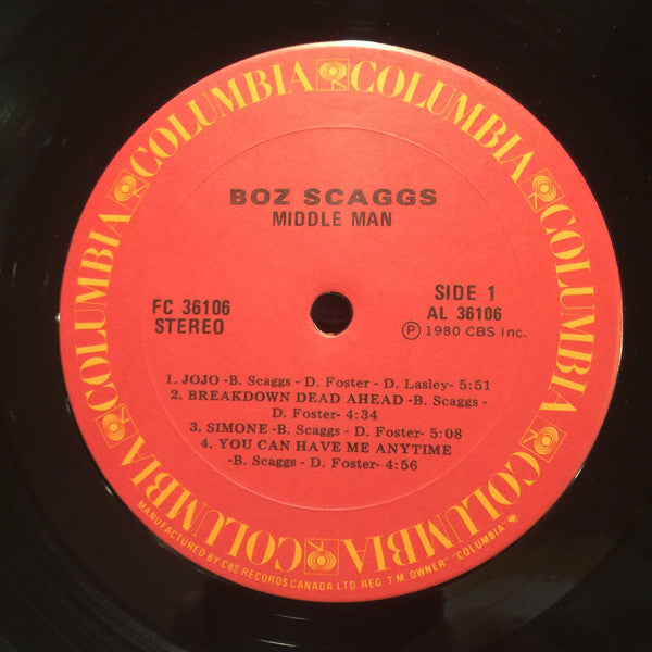 Boz Scaggs : Middle Man (LP, Album)