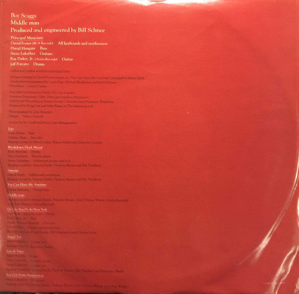 Boz Scaggs : Middle Man (LP, Album)
