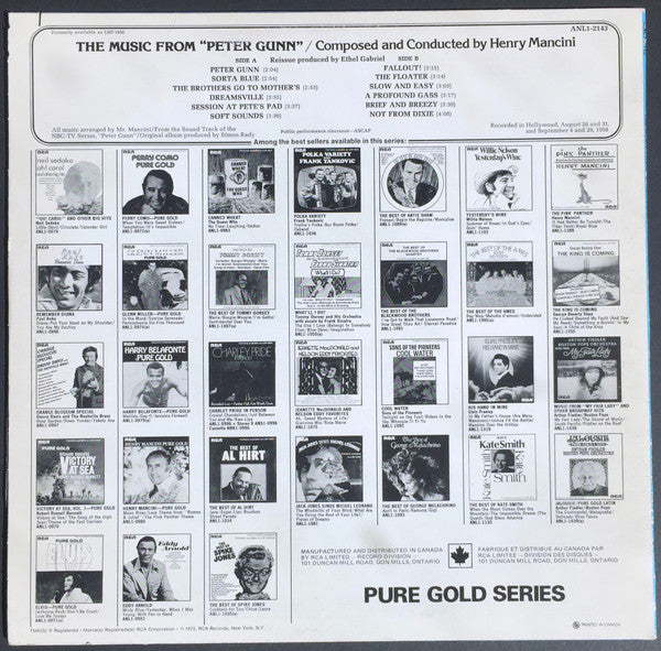 Henry Mancini : The Music From Peter Gunn (LP, Album, RE)