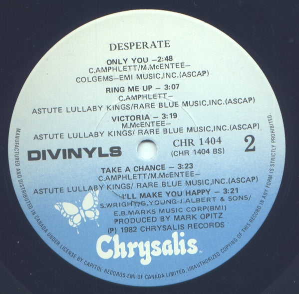 Divinyls : Desperate (LP, Album)