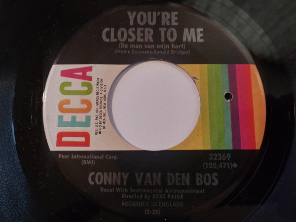 Conny Vandenbos : Where Are They Now? / You're Closer To Me (7", Single)