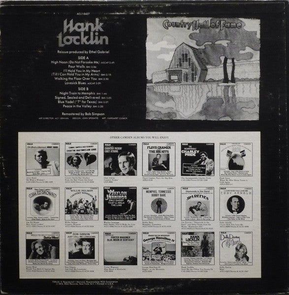 Hank Locklin : Country Hall Of Fame (LP, Album, RE)