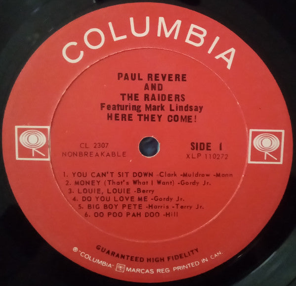 Paul Revere & The Raiders featuring Mark Lindsay : Here They Come! (LP, Album, Mono)