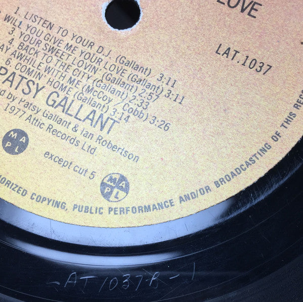 Patsy Gallant - Will You Give Me Your Love (LP, Album) (Very Good (VG))